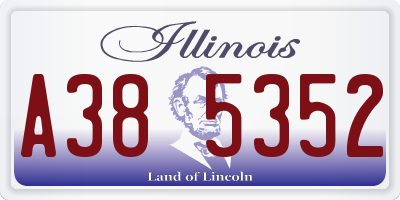 IL license plate A385352