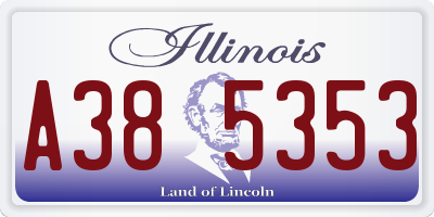 IL license plate A385353