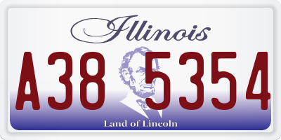 IL license plate A385354