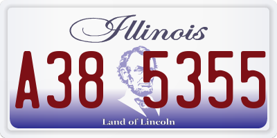 IL license plate A385355