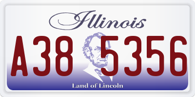 IL license plate A385356