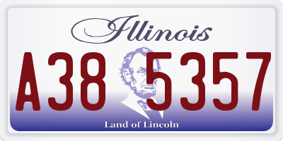 IL license plate A385357