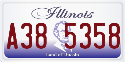 IL license plate A385358