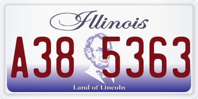 IL license plate A385363