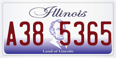IL license plate A385365