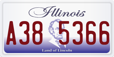 IL license plate A385366