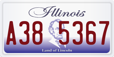 IL license plate A385367
