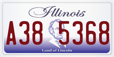 IL license plate A385368