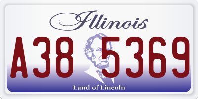 IL license plate A385369