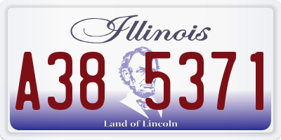 IL license plate A385371