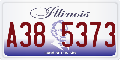 IL license plate A385373
