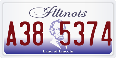 IL license plate A385374