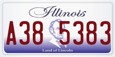IL license plate A385383