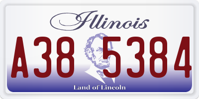 IL license plate A385384