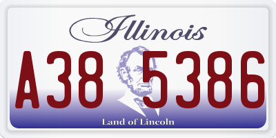 IL license plate A385386