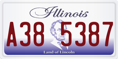 IL license plate A385387