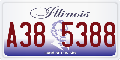 IL license plate A385388
