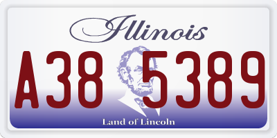 IL license plate A385389