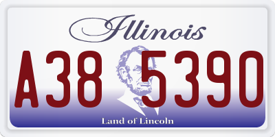 IL license plate A385390