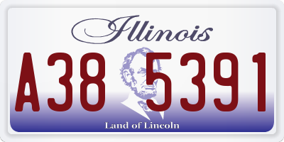 IL license plate A385391
