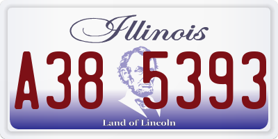 IL license plate A385393