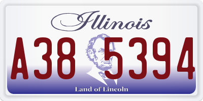 IL license plate A385394