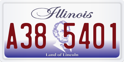 IL license plate A385401