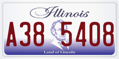 IL license plate A385408