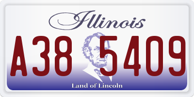 IL license plate A385409