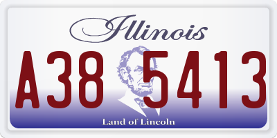 IL license plate A385413