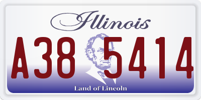 IL license plate A385414