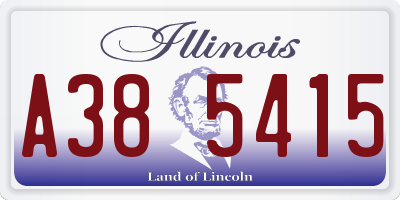 IL license plate A385415