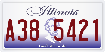 IL license plate A385421
