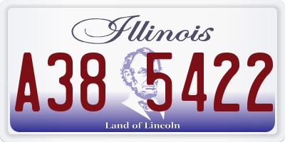 IL license plate A385422