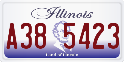 IL license plate A385423
