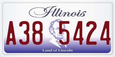 IL license plate A385424