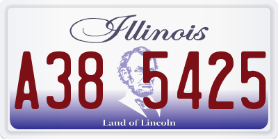 IL license plate A385425