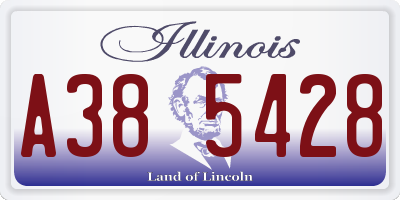 IL license plate A385428
