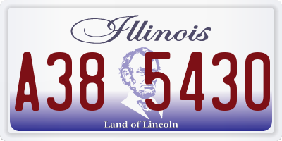 IL license plate A385430
