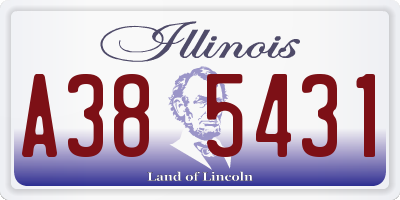 IL license plate A385431