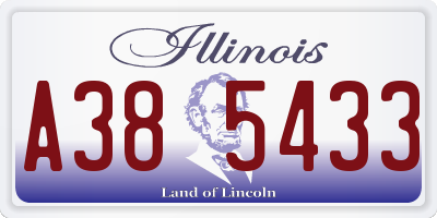 IL license plate A385433