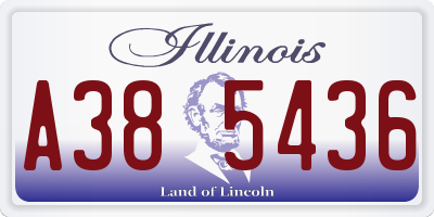 IL license plate A385436