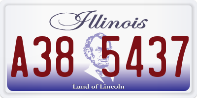 IL license plate A385437
