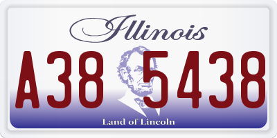 IL license plate A385438