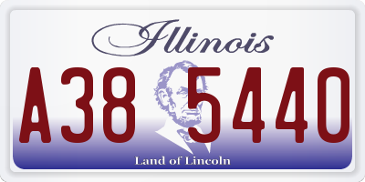 IL license plate A385440