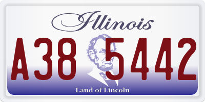 IL license plate A385442