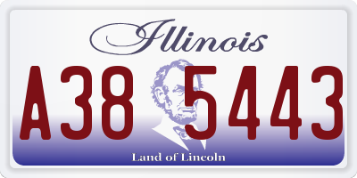 IL license plate A385443