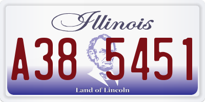 IL license plate A385451