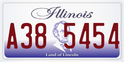 IL license plate A385454
