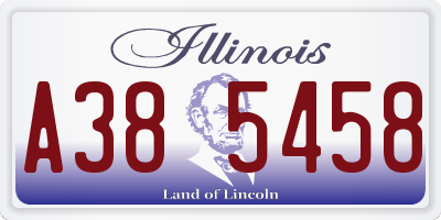IL license plate A385458